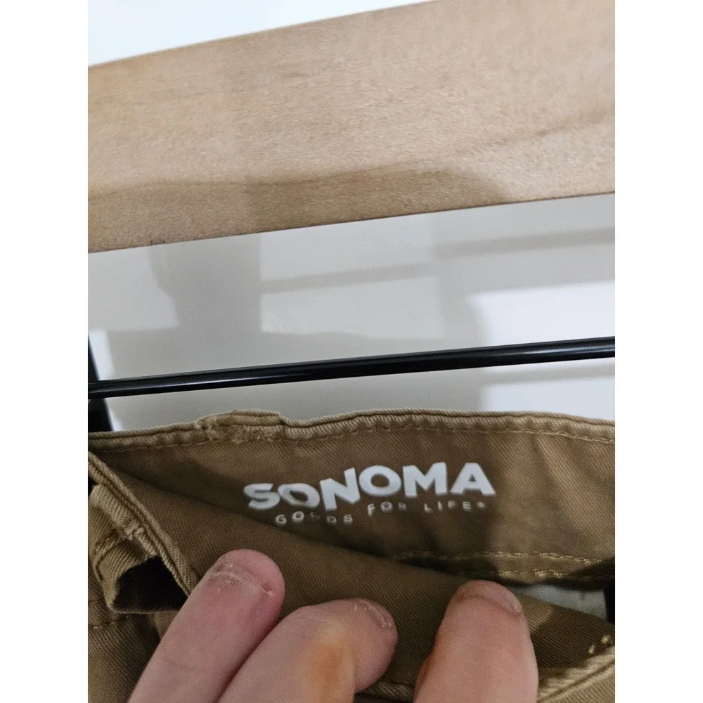Sonoma Goods For Life Mens Tan Brown Everyday Cargo Shorts Size 40